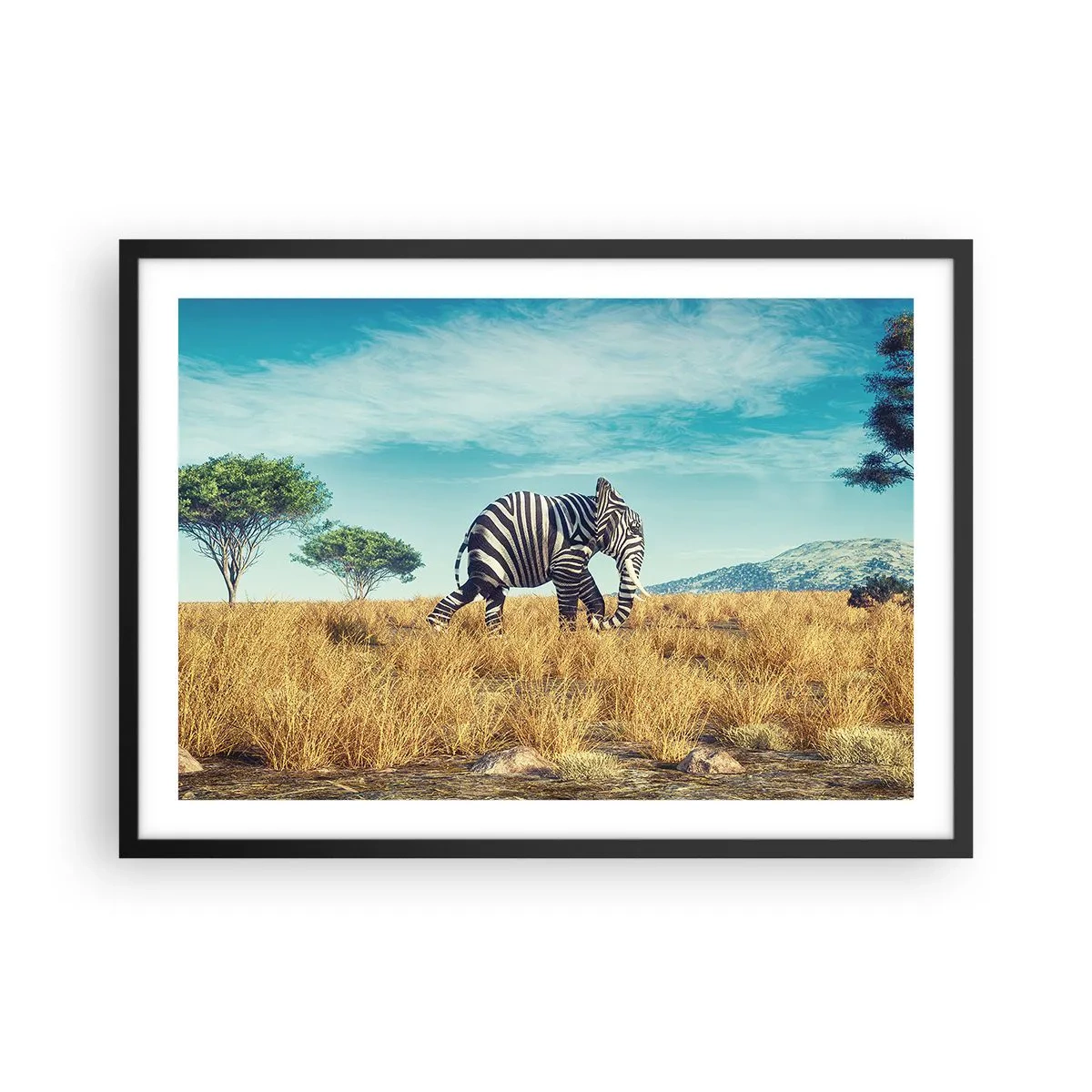 Poszter fehér keretben - A szürke már nem menő - 70x50 cm