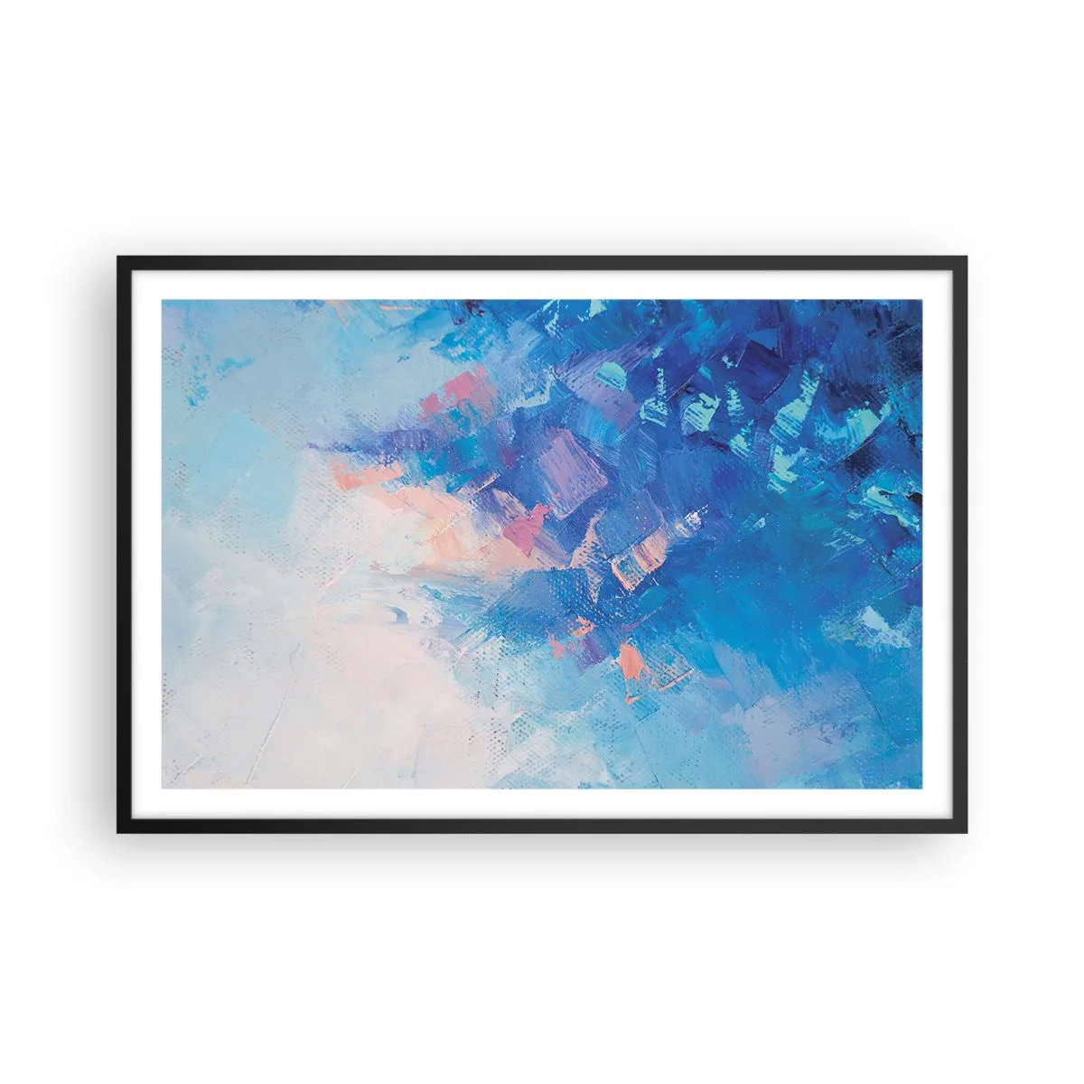 Poszter fehér keretben - Téli absztrakció - 91x61 cm