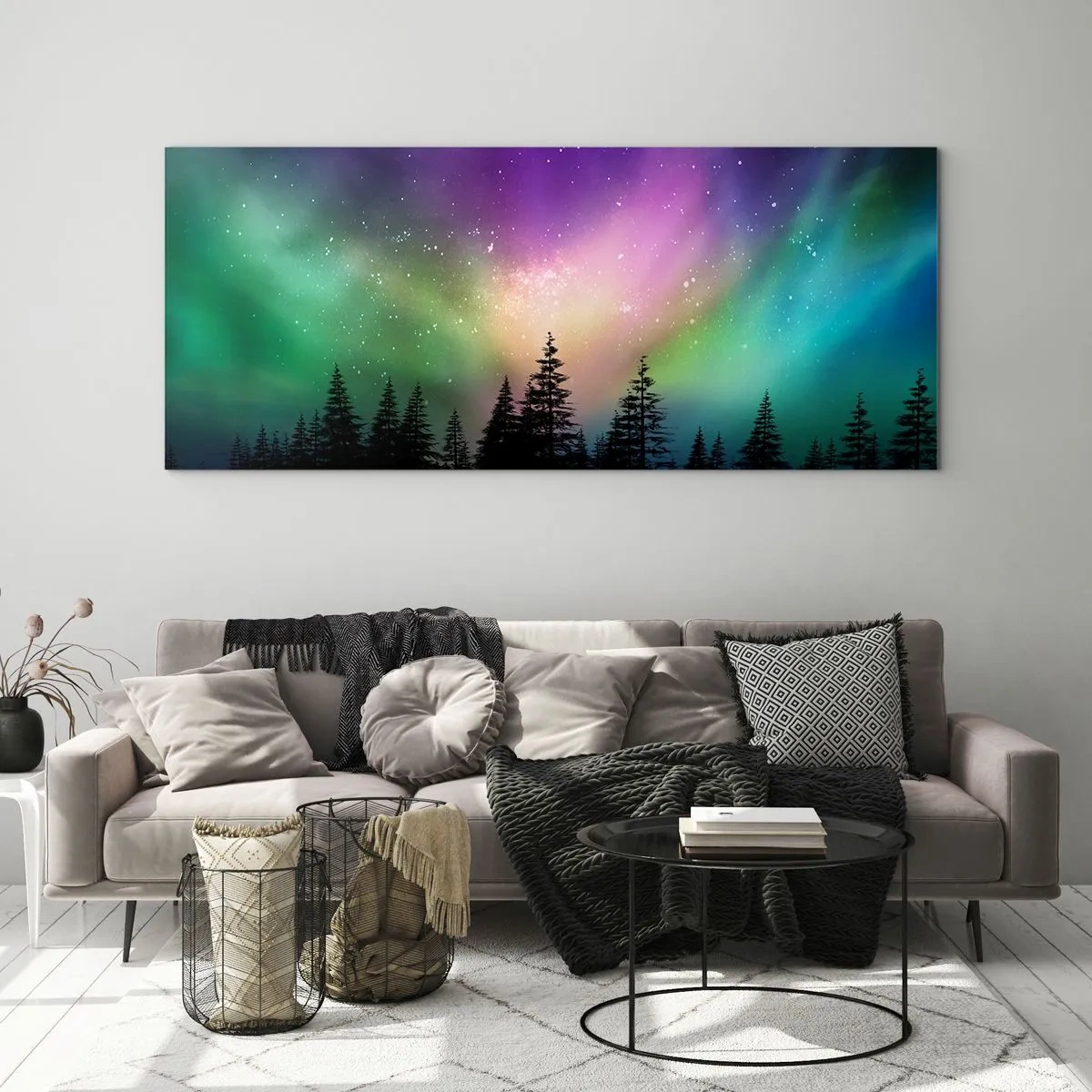 Üveg kép - Fehér varázslat - 100x40 cm