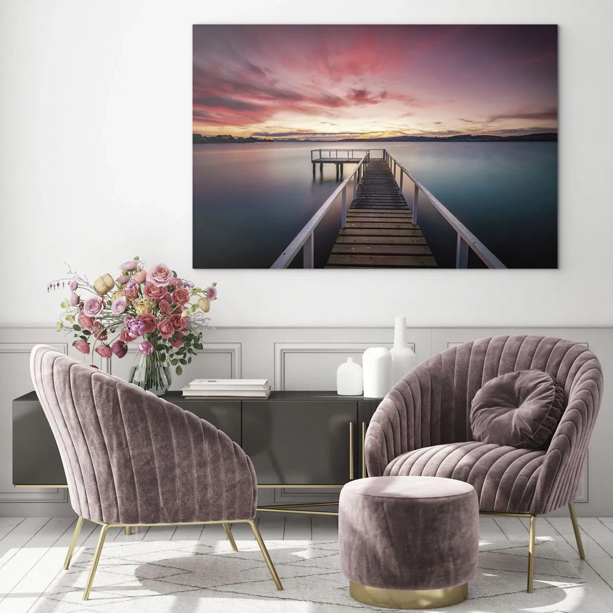 Üveg kép - Az este szelíd lángja - 70x50 cm
