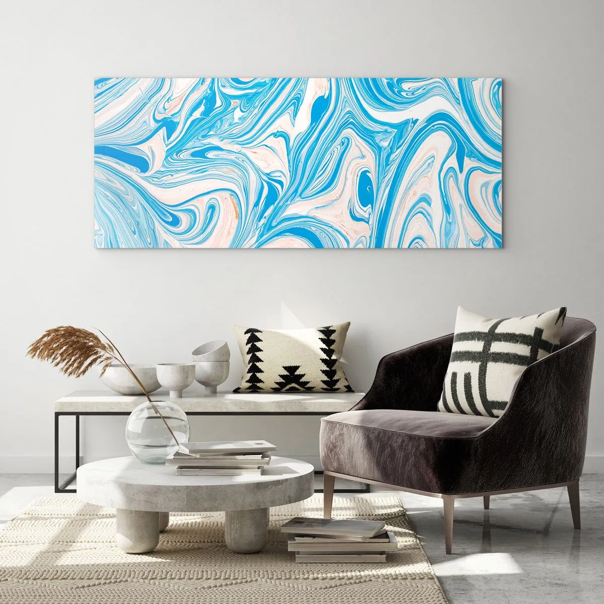 Üveg kép - Mocsár türkizben - 140x50 cm