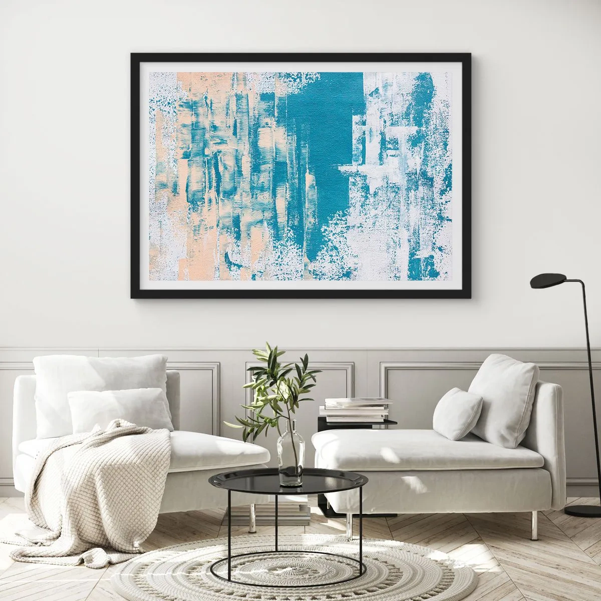 Poszter fehér keretben - Jégcsapon keresztül - 100x70 cm