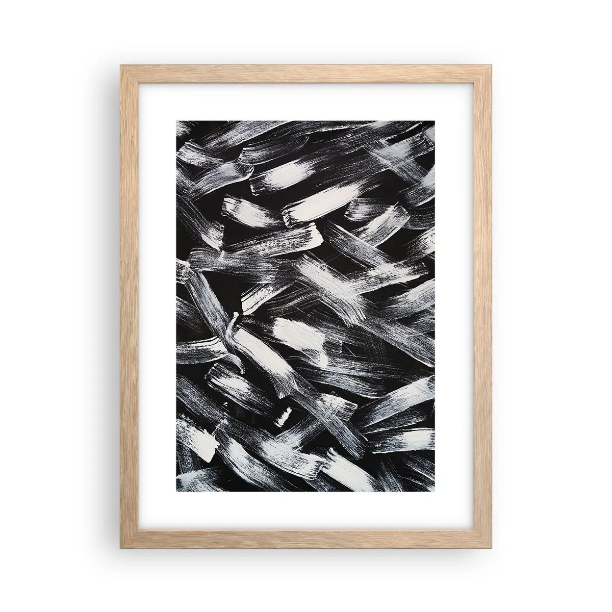 Poszter világos tölgy keretben - Absztrakció az ipari szellemben - 30x40 cm