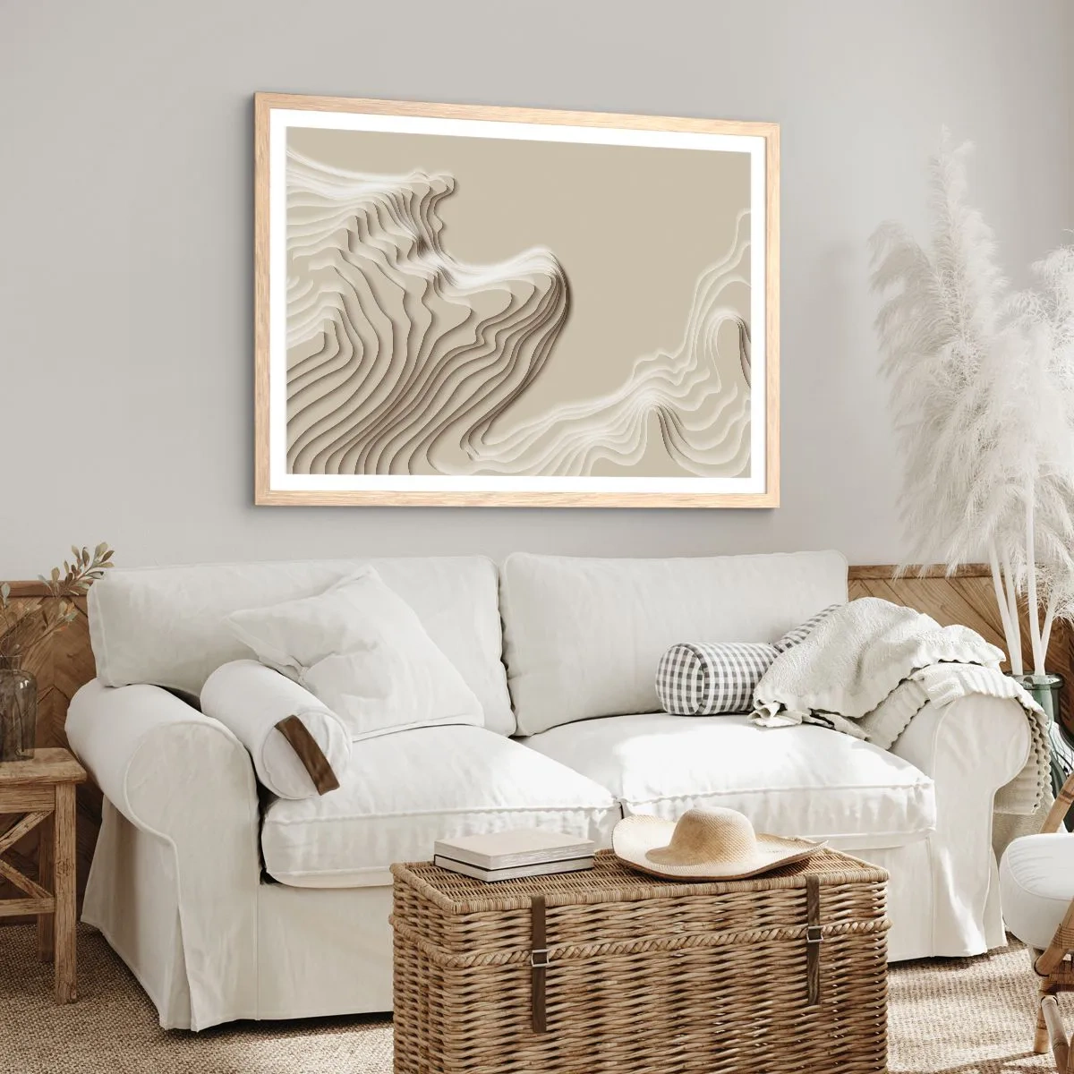 Poszter világos tölgy keretben - Művészeti topográfia - 100x70 cm