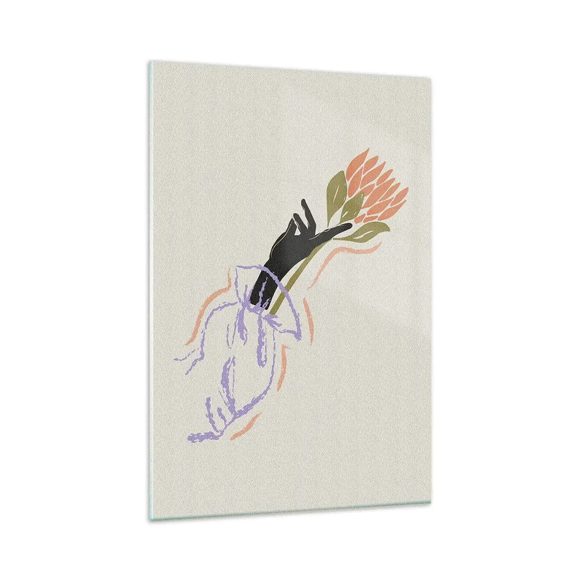 Üveg kép - Egy testvéri érintés - 80x120 cm