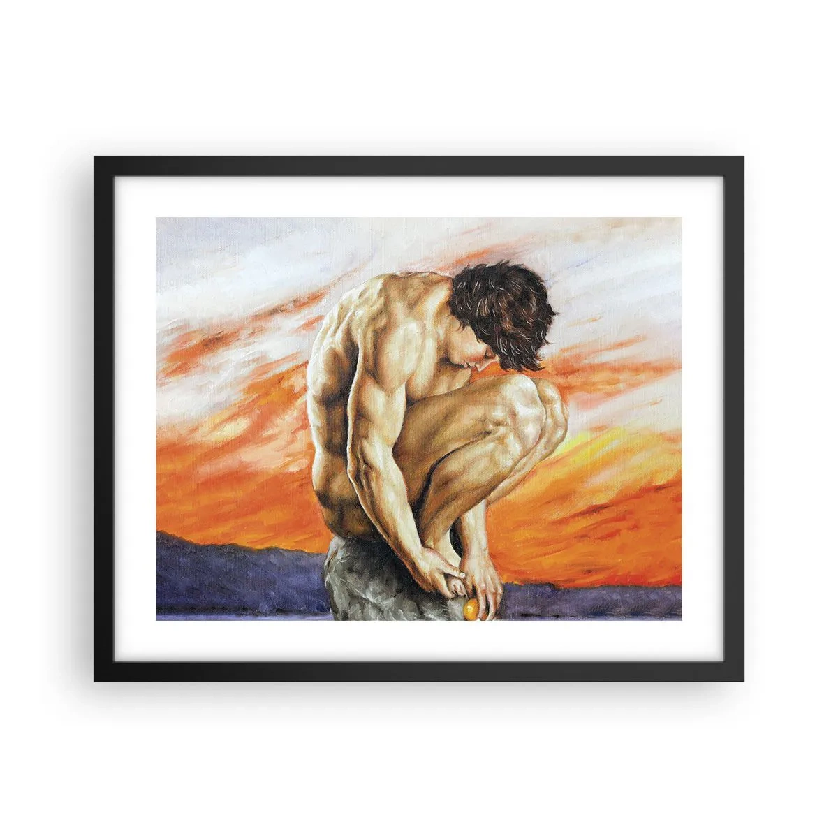 Poszter fehér keretben - Elmerülve önmagában - 50x40 cm