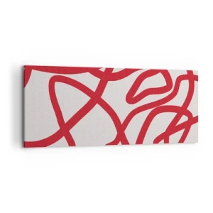 Vászonkép - Piros a fehéren - 120x50 cm