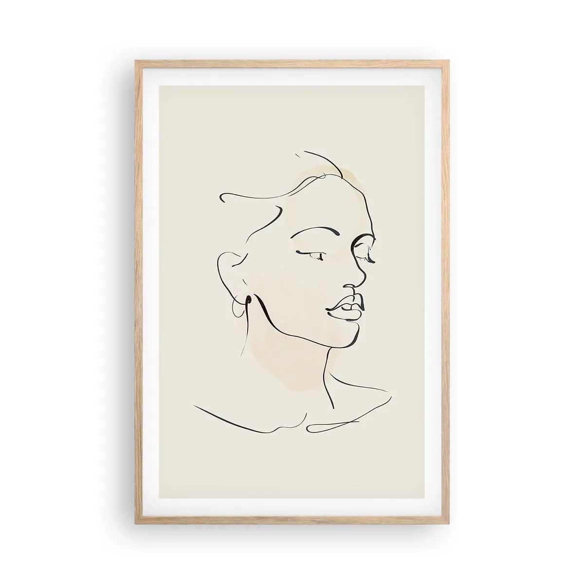 Poszter világos tölgy keretben - Bizonyos vonallal - 61x91 cm