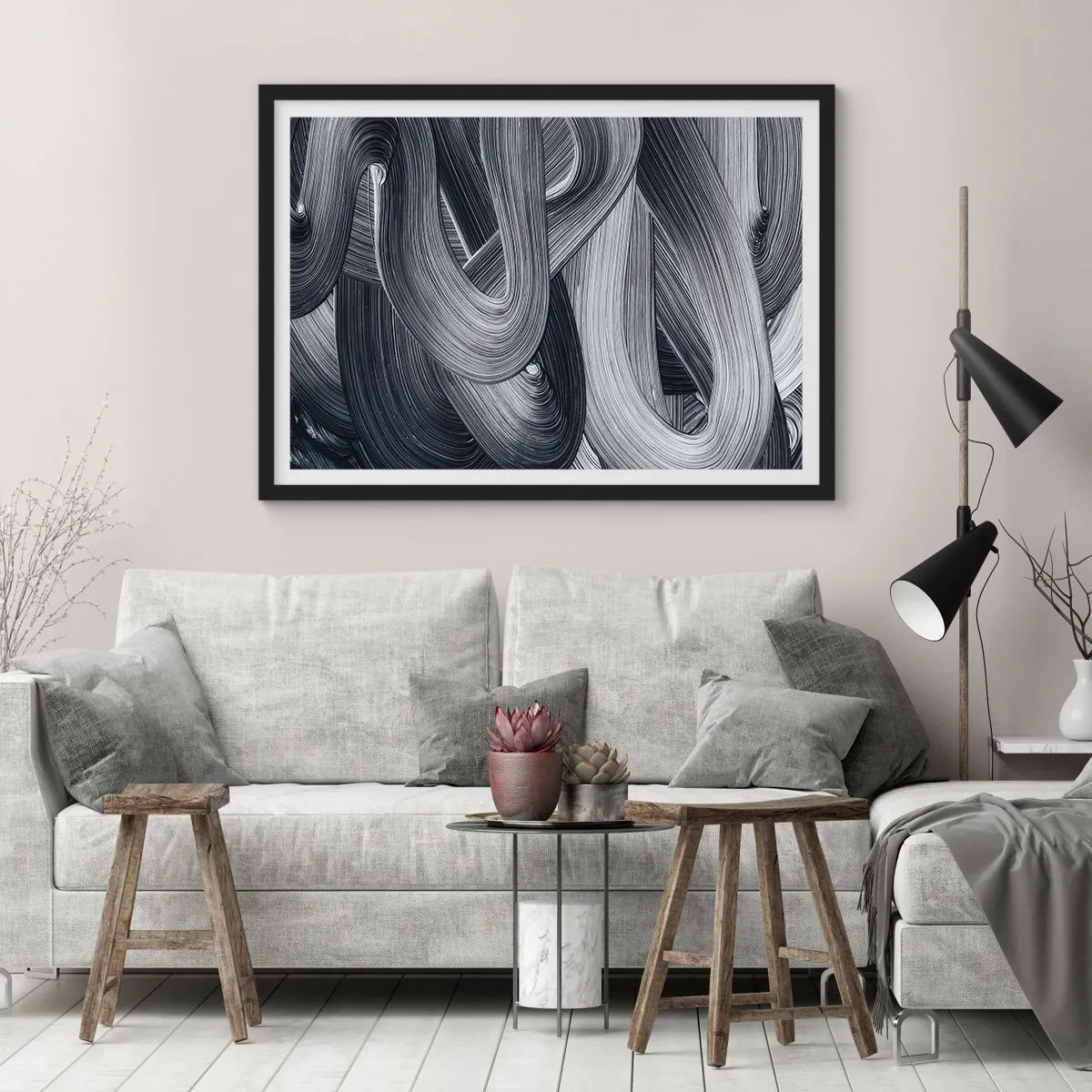 Poszter fehér keretben - A valóság folyékonysága - 70x50 cm
