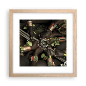 Poszter világos tölgy keretben - Együtt vagyunk - 30x30 cm