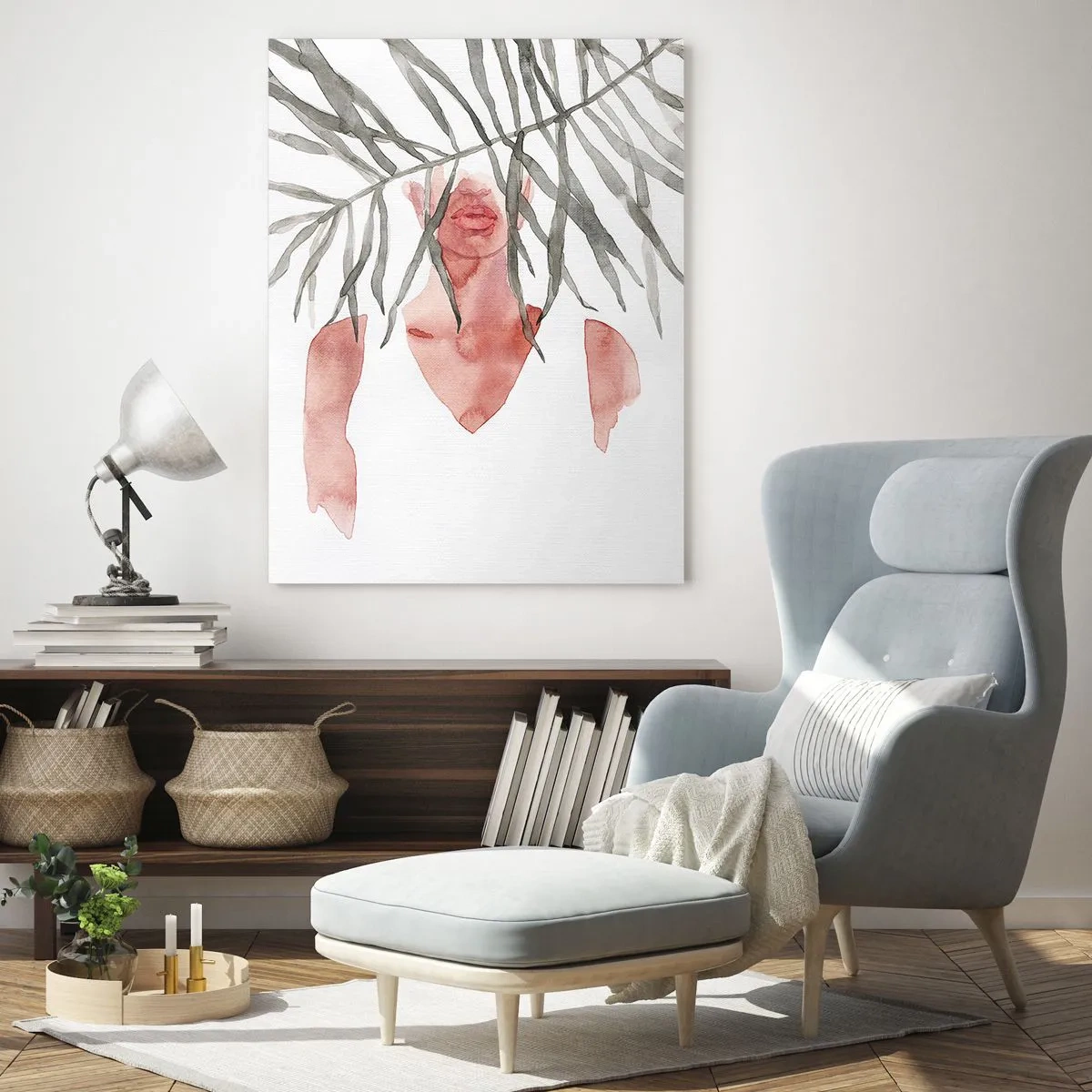 Üveg kép - A trópusok hölgye - 50x70 cm