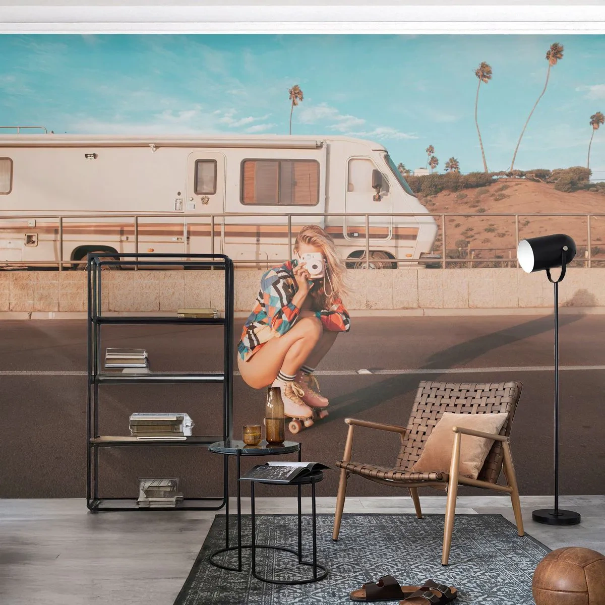 Fotótapéta Premium Canvas - Mosolyt kérek! - Tájkép, Táborozó, Nő - 400x280 cm