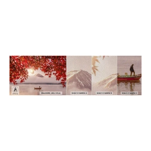 Fotótapéta Minta Premium Sand - Japán hangulatban - Tájkép, Tó, Japán - 100x30 cm