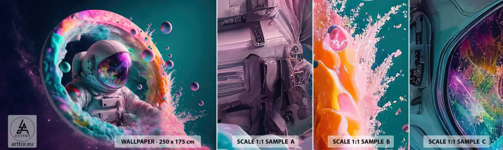 Fotótapéta Minta Standard Eco - Csillagkapu - Űrhajós, Galaxy, Futurisztikus - 100x30 cm