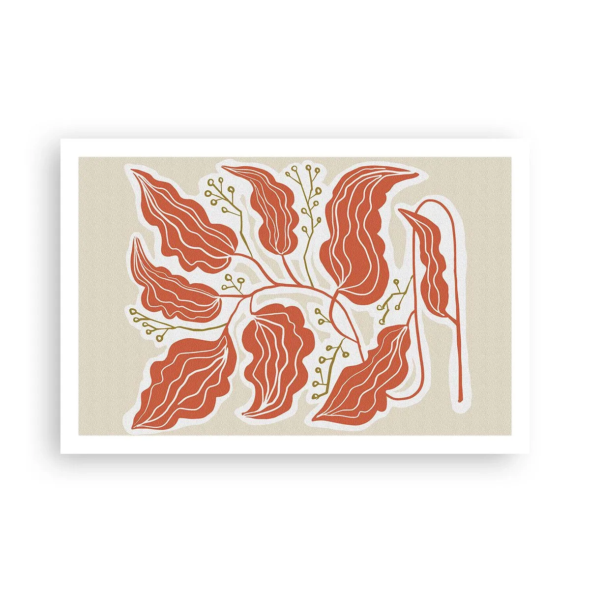 Poszter - Népi és korall - 91x61 cm