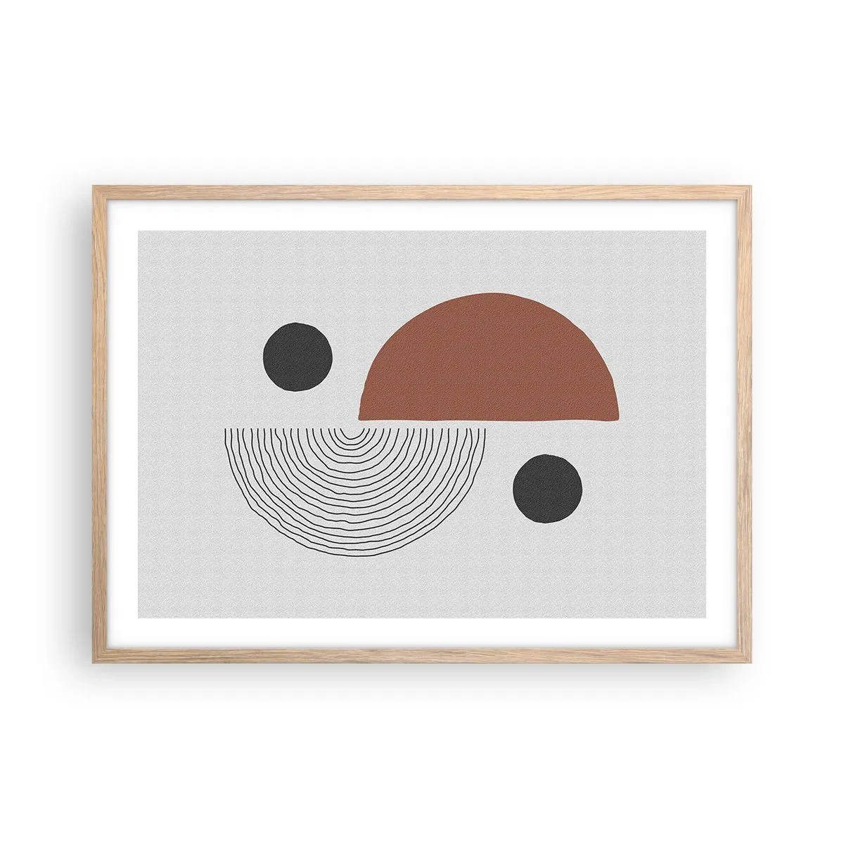 Poszter világos tölgy keretben - A kerék tökéletessége - 70x50 cm
