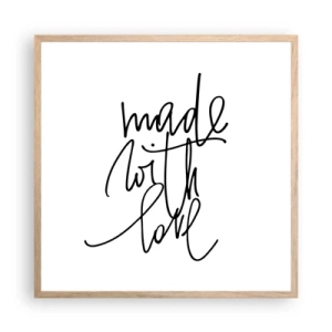 Poszter világos tölgy keretben - A legjobb márka - 60x60 cm