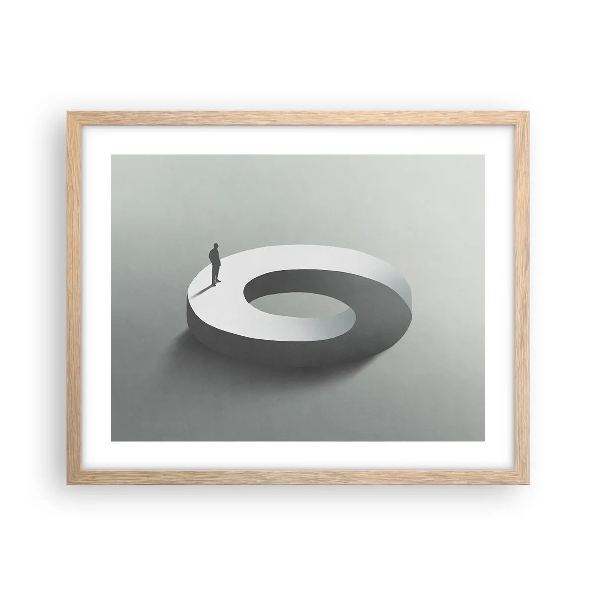 Poszter világos tölgy keretben - És bölcsnek lenni - 50x40 cm