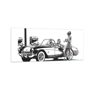 Üveg kép - 60. - gondtalan Amerika - 100x40 cm