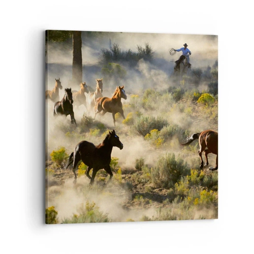 Vászonkép - Rivalizálás – szabadság, vagy férfierő? - 70x70 cm
