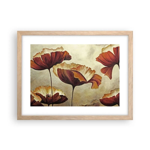 Poszter világos tölgy keretben - Rét - 40x30 cm