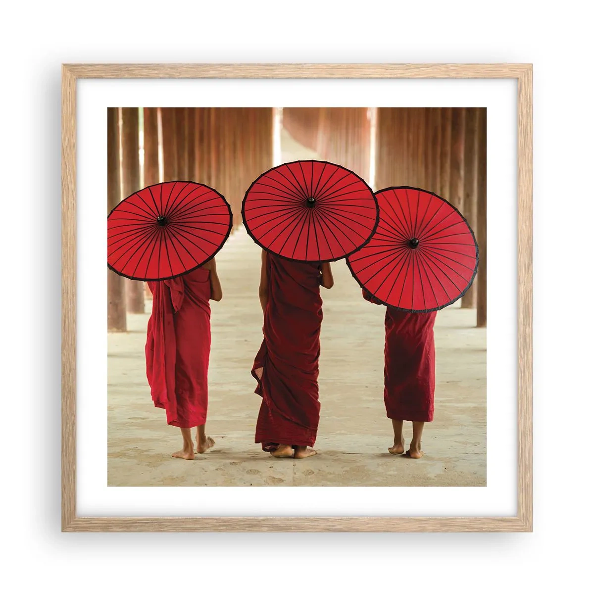 Poszter világos tölgy keretben - Útban a Tiszta Föld felé - 50x50 cm