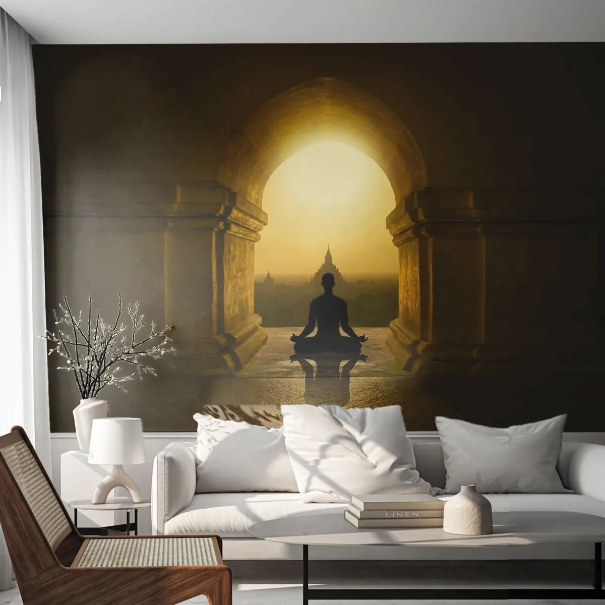 Öntapadós Fotótapéta Deluxe Sticker - Teljes harmónia - Elmélkedés, Templom, Buddha - 250x175 cm