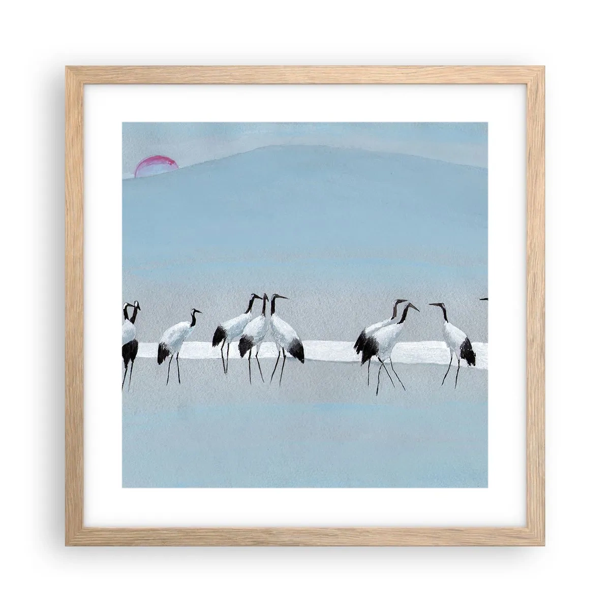 Poszter világos tölgy keretben - Egy forró nap után - 40x40 cm