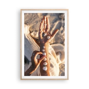 Poszter világos tölgy keretben - Szépség egy karnyújtásnyira - 61x91 cm