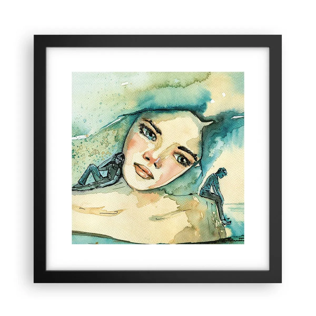 Poszter fehér keretben - Am I blue? - 30x30 cm