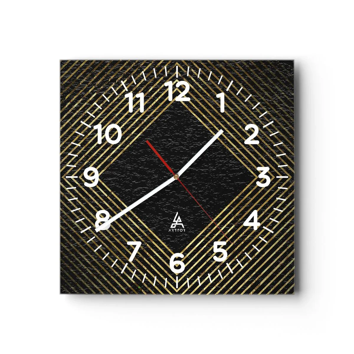 Falióra, Óra - Geometria glamour stílusban - 30x30 cm