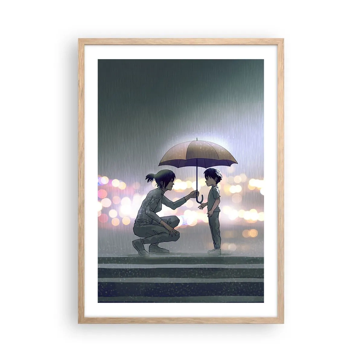 Poszter világos tölgy keretben - És most minden rendben - 50x70 cm