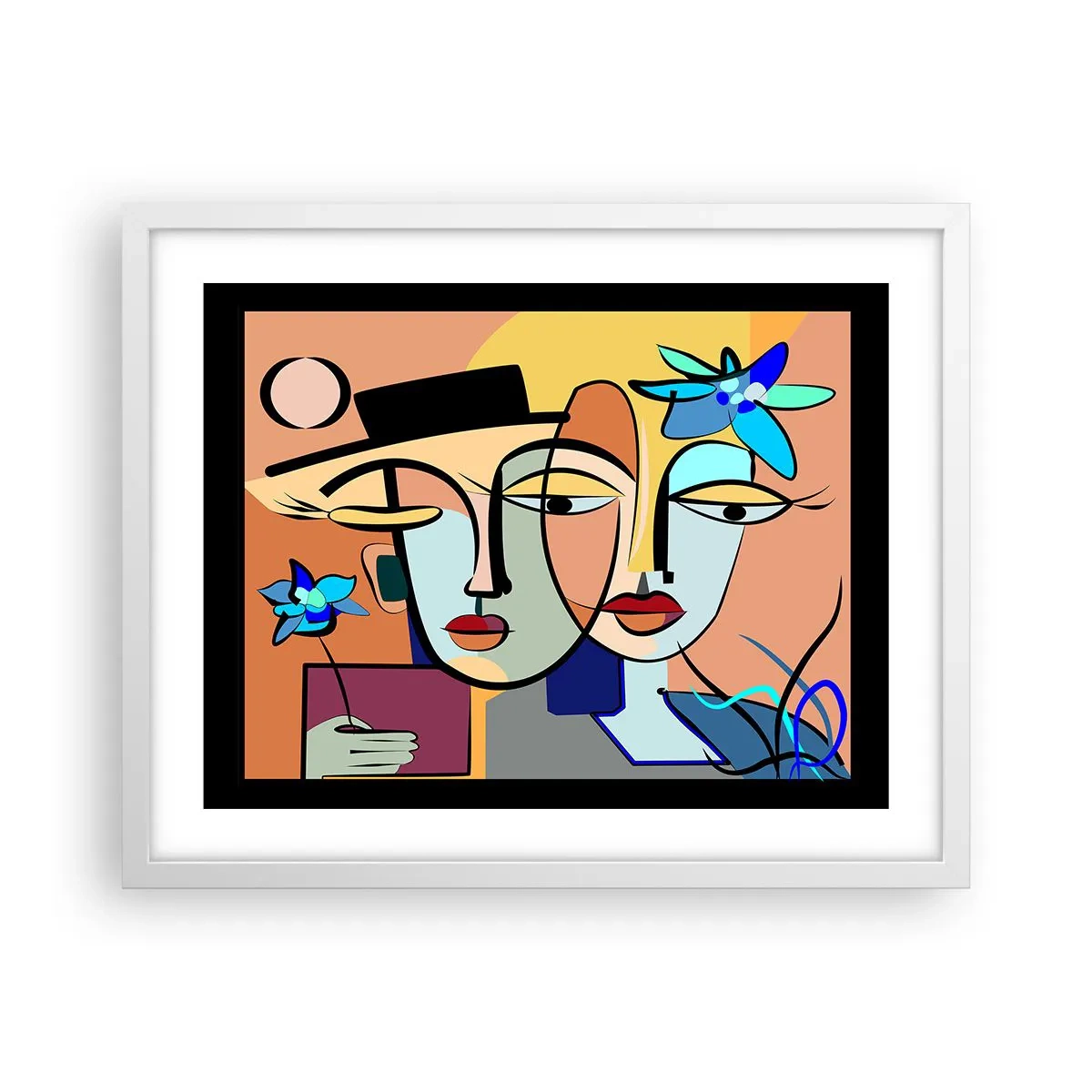 Poszter fekete keretben - Picasso randez vous - 50x40 cm