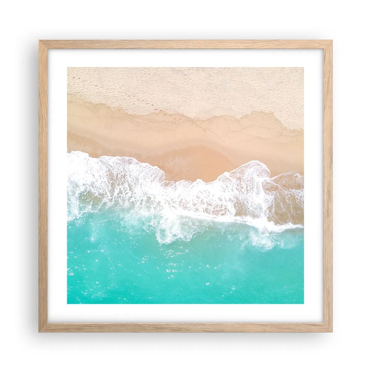 Poszter világos tölgy keretben - Simogató érintés - 50x50 cm