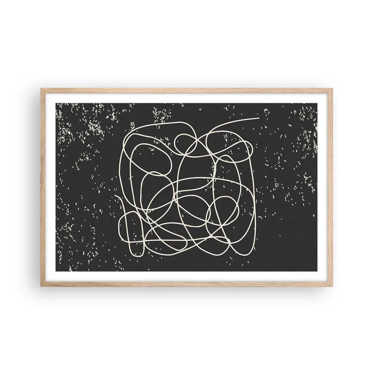 Poszter világos tölgy keretben - Gondolatok elkalandozása - 91x61 cm