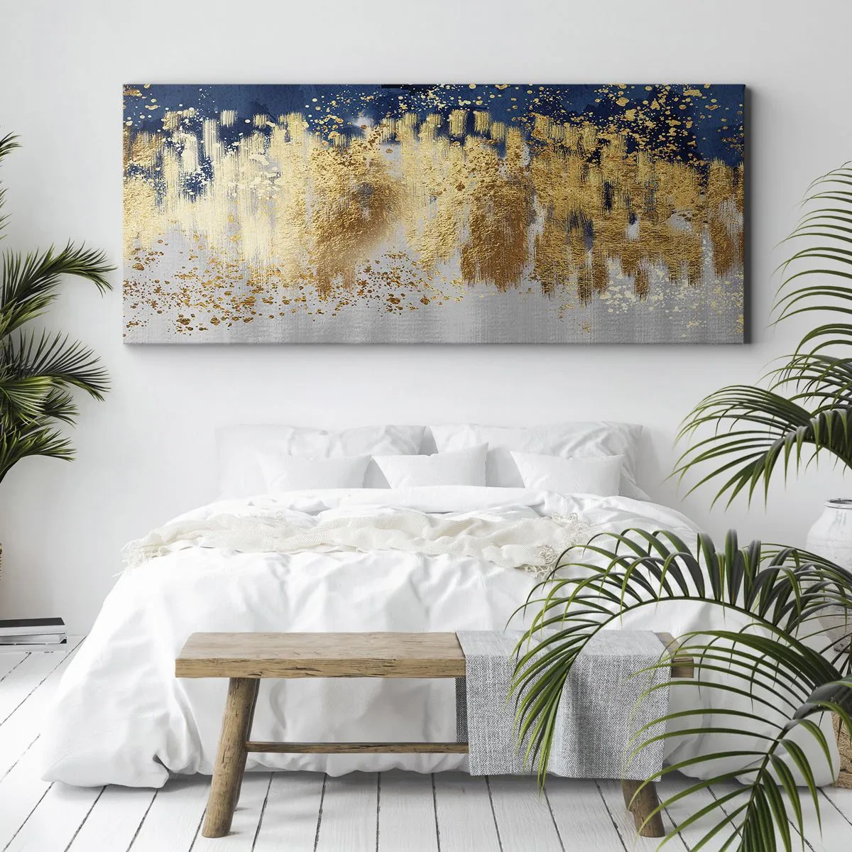 Vászonkép - Modern kompozíció csillogással - 100x40 cm
