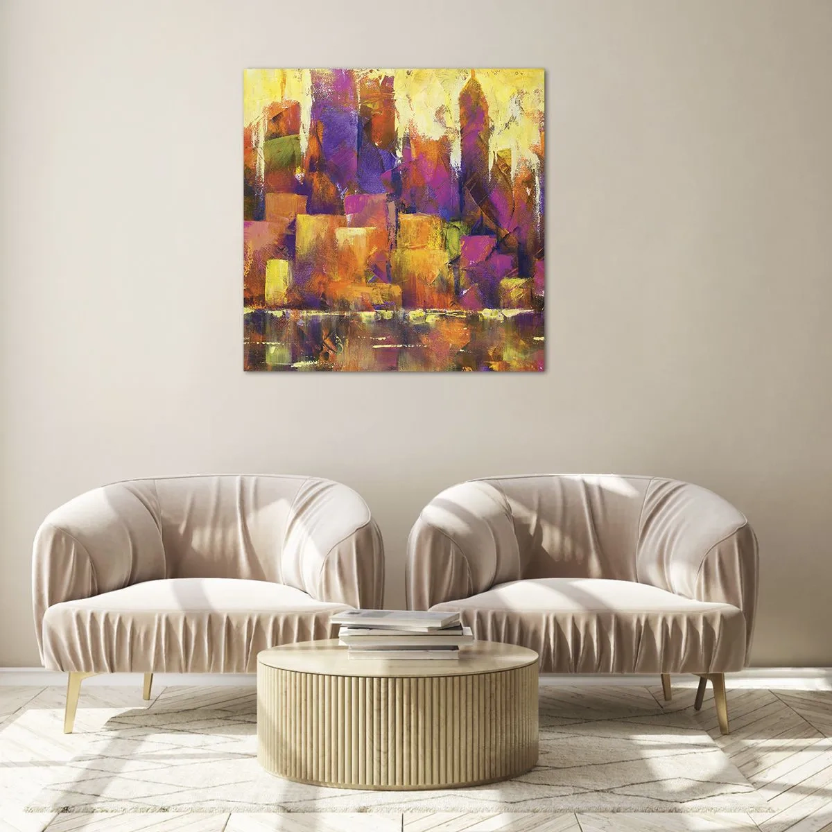 Üveg kép - Metropolitán kompozíció - 60x60 cm