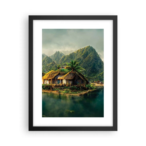 Poszter fehér keretben - Trópusi paradicsom - 30x40 cm