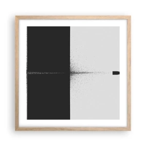 Poszter világos tölgy keretben - Egyenesen a cél felé - 50x50 cm