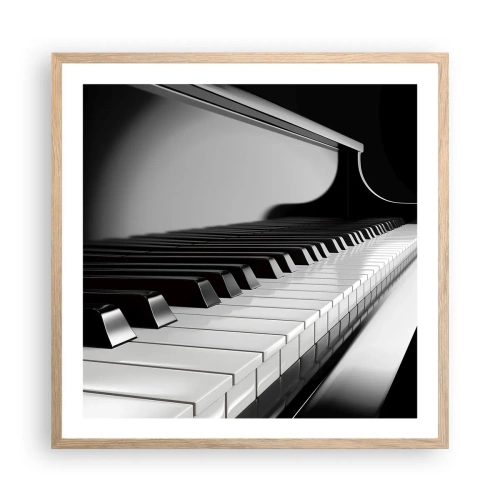 Poszter világos tölgy keretben - A formák és színek harmóniája - 60x60 cm