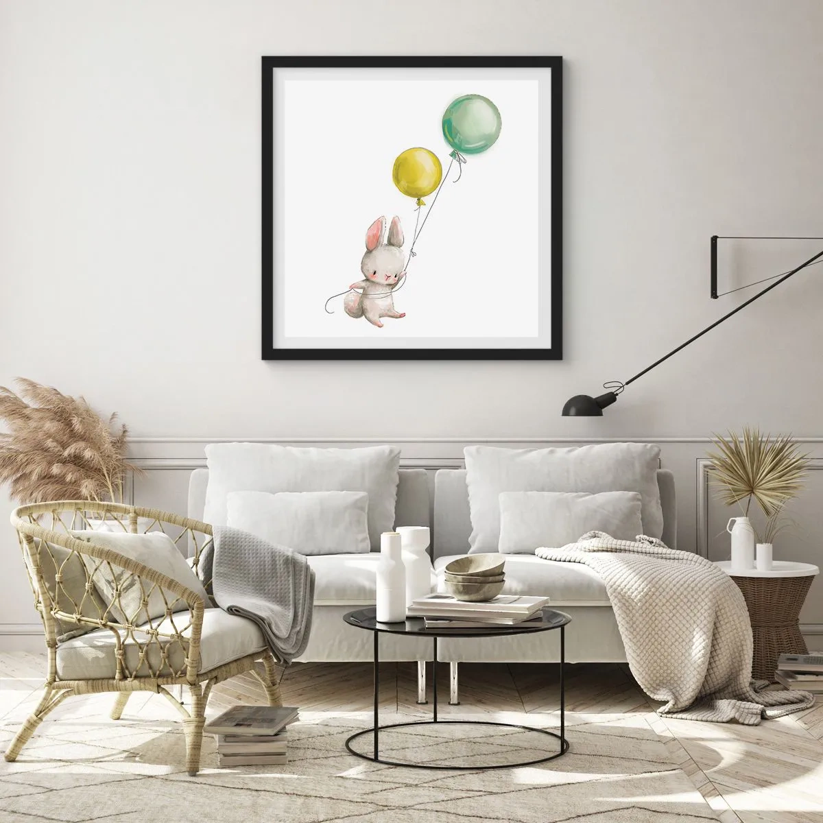 Poszter fehér keretben - Én is repülök! - 60x60 cm