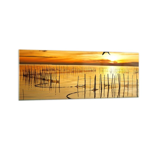 Üveg kép - A halászaton - 140x50 cm