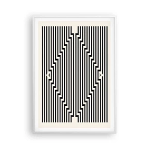 Poszter fekete keretben - Geometrikus illúzió - 70x100 cm