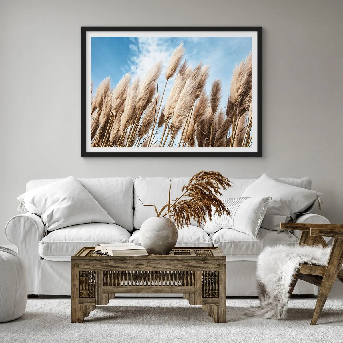 Poszter fehér keretben - Napos és szeles simogatás - 70x50 cm