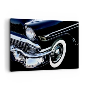 Vászonkép - Klasszika ezüst, fekete és fehér színben - 100x70 cm