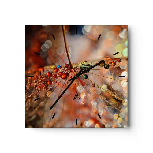 Falióra, Óra - Pókszálra fűzve - 30x30 cm