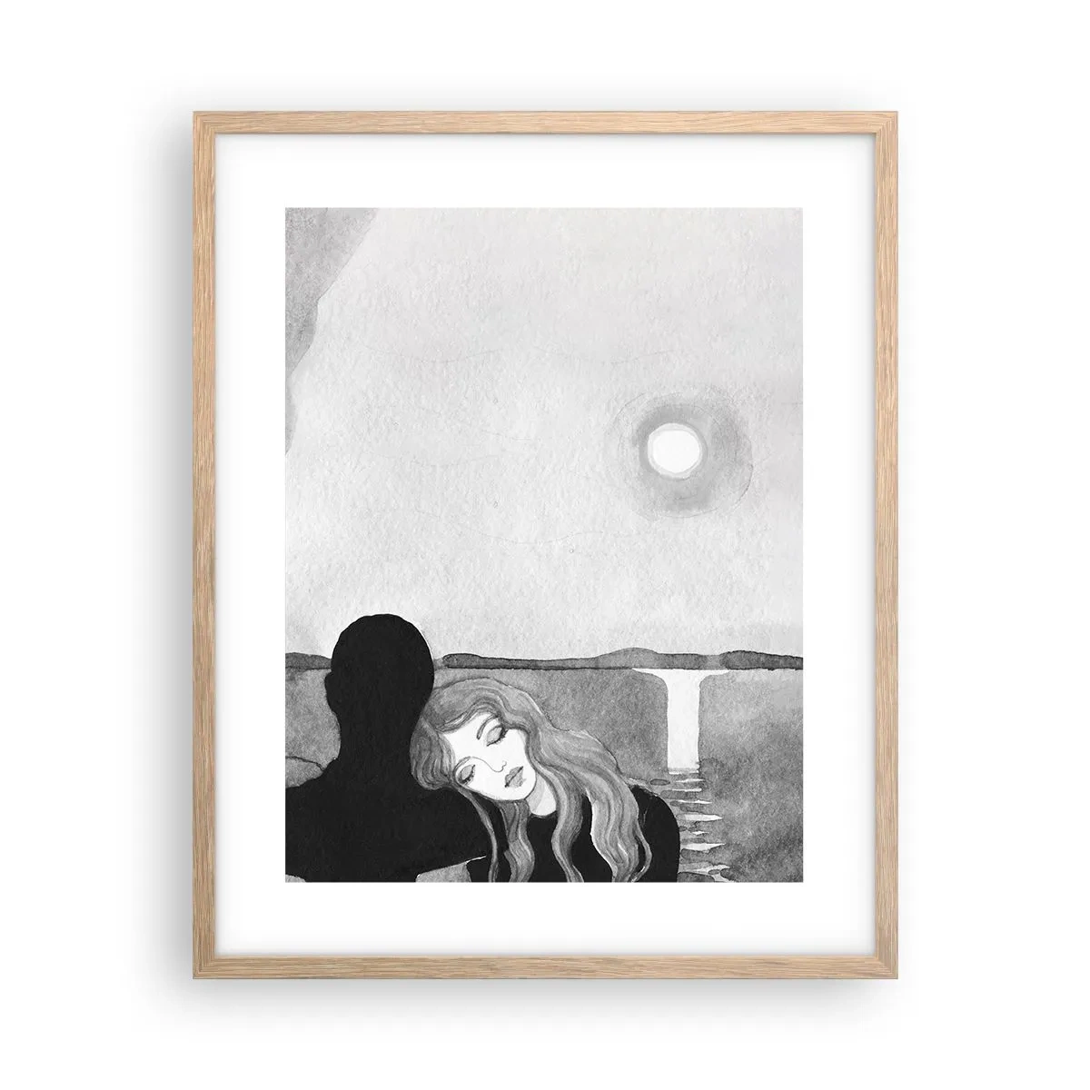 Poszter világos tölgy keretben - Mindig titok - 40x50 cm