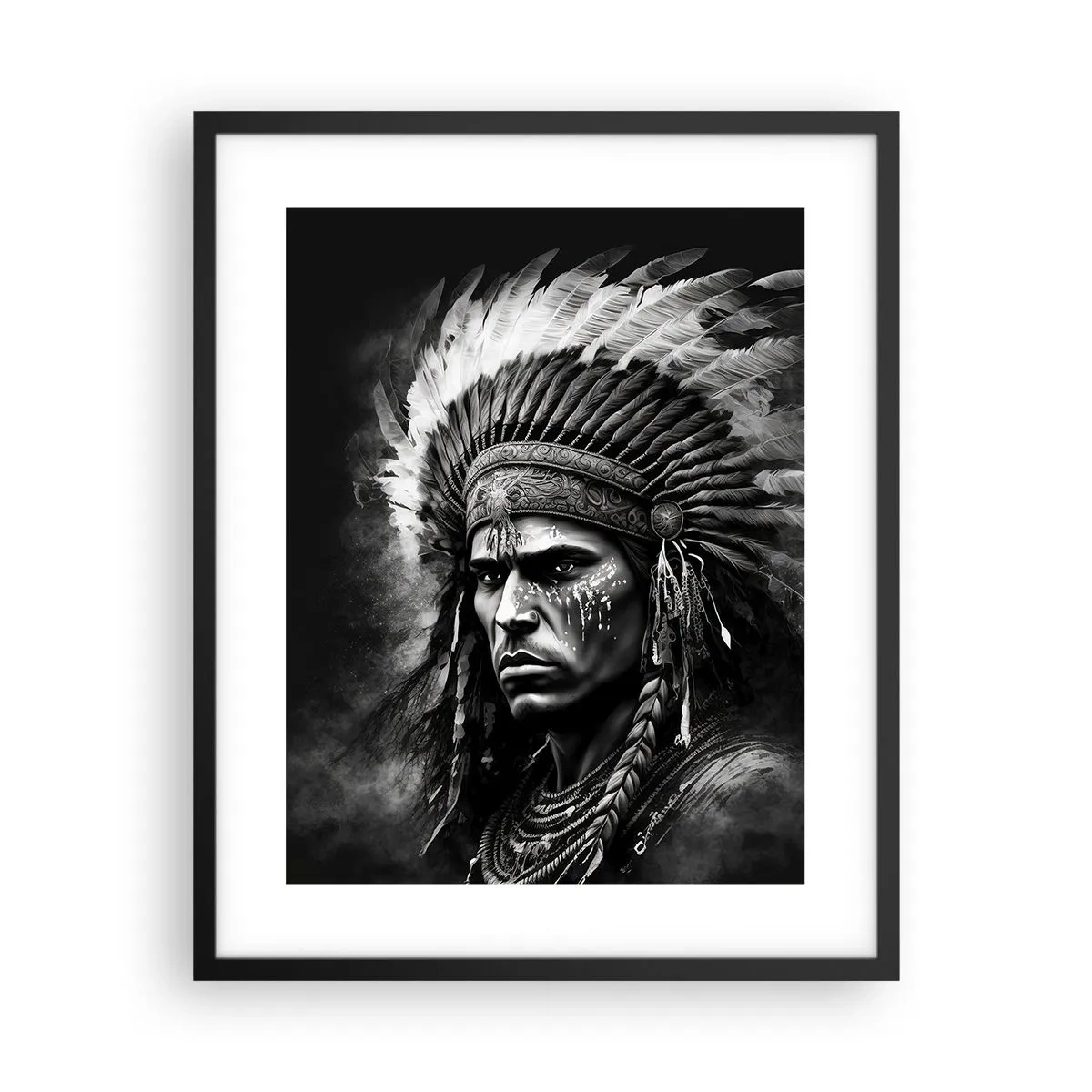 Poszter fehér keretben - Vezér és harcos - 40x50 cm
