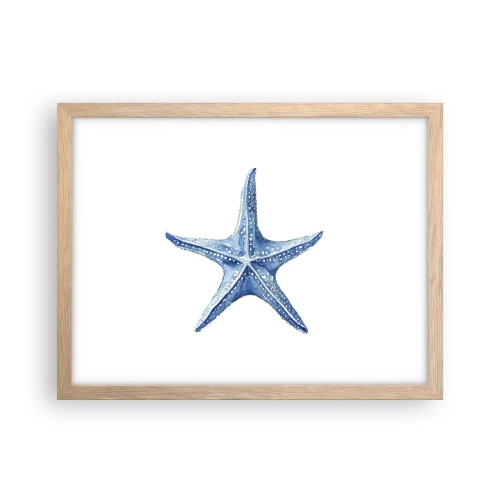 Poszter világos tölgy keretben - A tenger csillaga - 40x30 cm