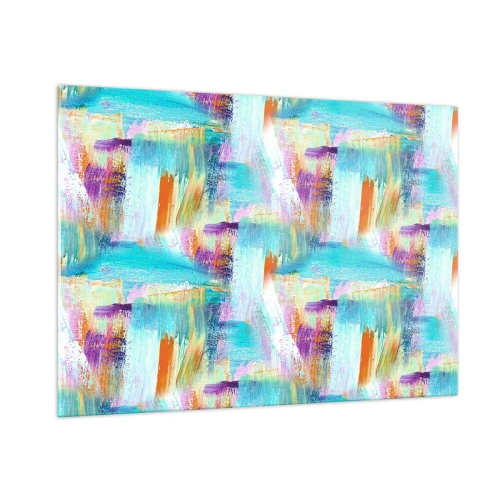 Üveg kép - Vidám firka - 100x70 cm